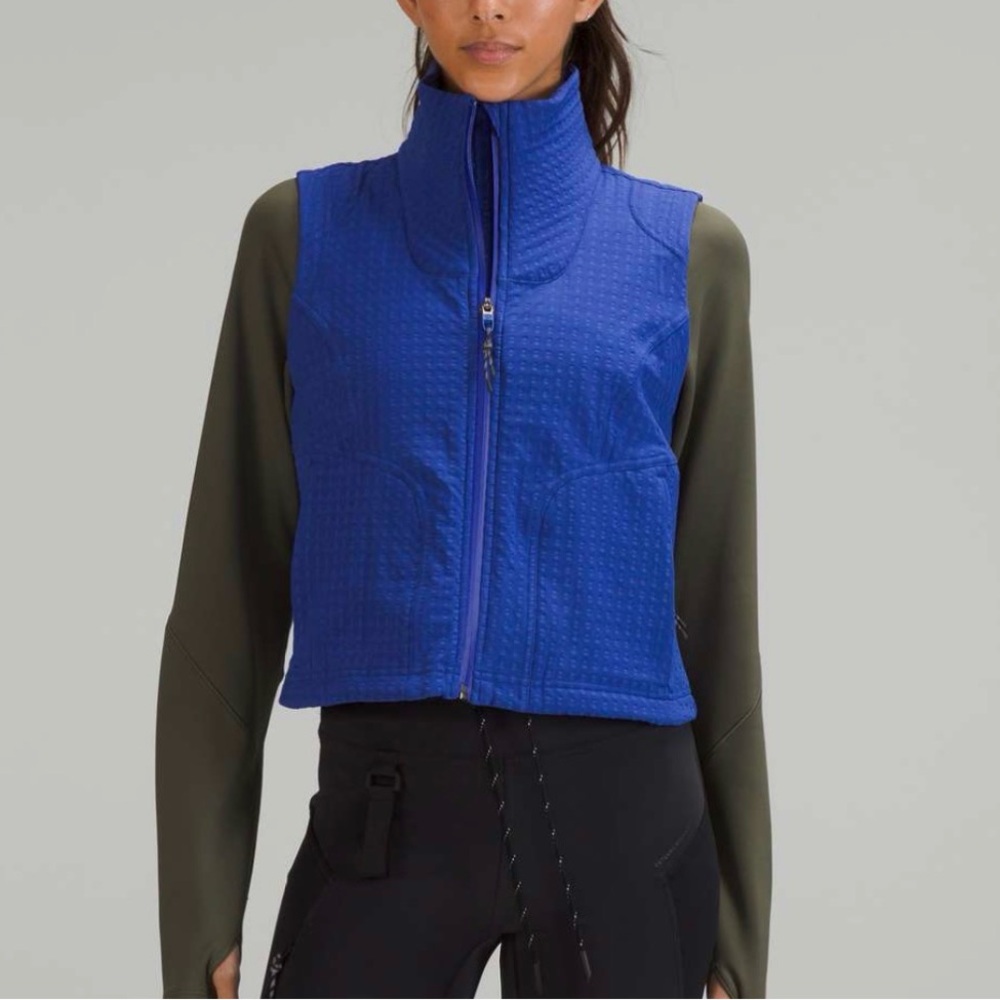 Lululemon Water-Repellent Fleece Hiking Vest in Psychic Blue